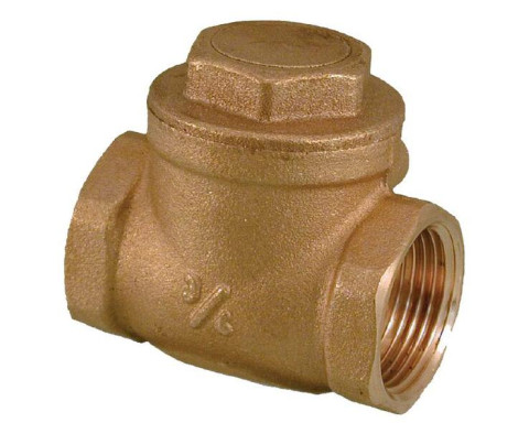Клапан обратный бронзовый резьбовой створчатый Tecofi CB2143 CuSn5Zn5Pb5-C ДУ 25 РУ 20