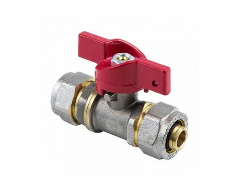 Кран шаровой латунный гайка-гайка проходной двухходовой неполнопроходной никелированный с бабочкой Aquasfera STANDARD 1118 CW617N ДУ 20 РУ 16 Кран шаровой латунный гайка-гайка проходной двухходовой неполнопроходной никелированный с бабочкой Aquasfera STANDARD 1118 CW617N ДУ 20 РУ 16