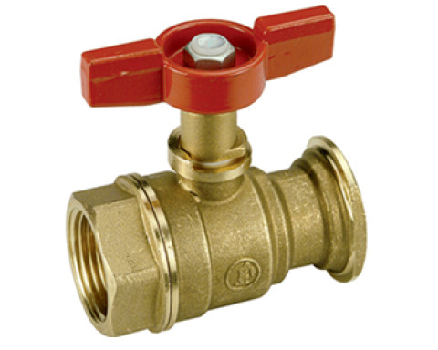 Кран шаровой латунный ВР-фланец проходной двухходовой неполнопроходной насосный с бабочкой Giacomini R285 ДУ 50-32 Кран шаровой латунный ВР-фланец проходной двухходовой неполнопроходной насосный с бабочкой Giacomini R285 ДУ 50-32