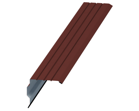Торцевая (ветровая) планка фигурная оцинкованная 0,55х90х115х2000 мм RAL 6002 (Лиственно-зеленый)