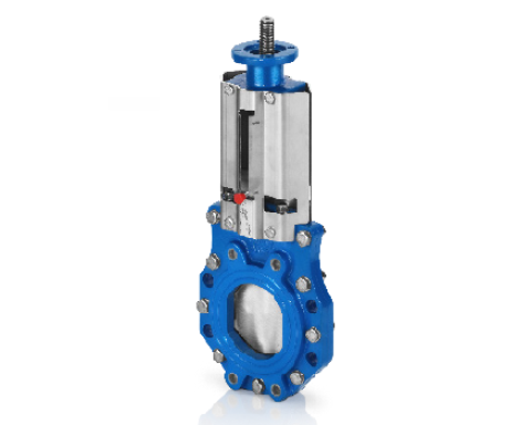 Задвижка шиберная нержавеющая GX5CrNiMo19-11-2 Tecofi VG6400-004ЕР Ду125 Ру10 межфланцевая, эл/п